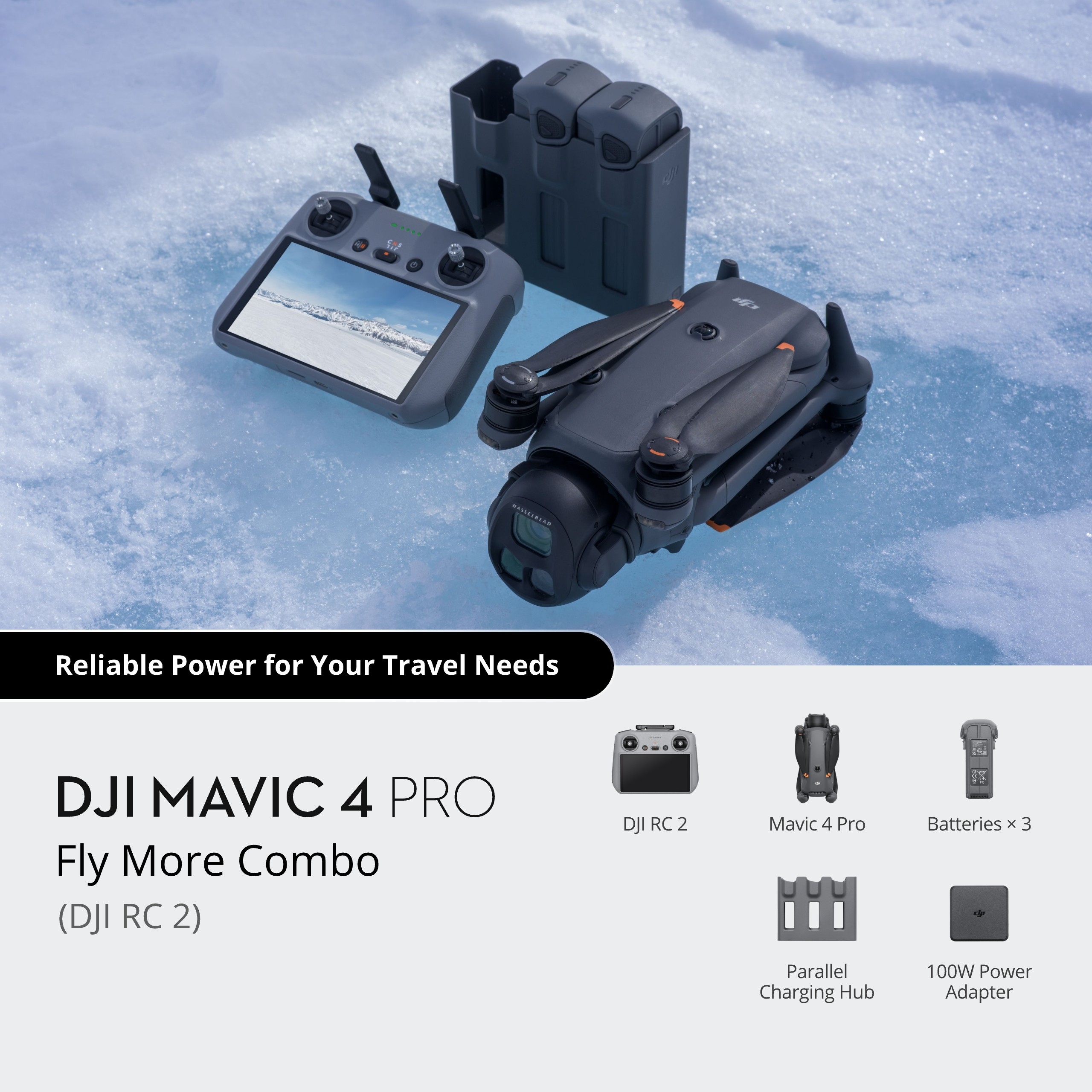 DJI Mavic 4 Pro Fly More Combo - including DJI RC331 Smart Controller Action
