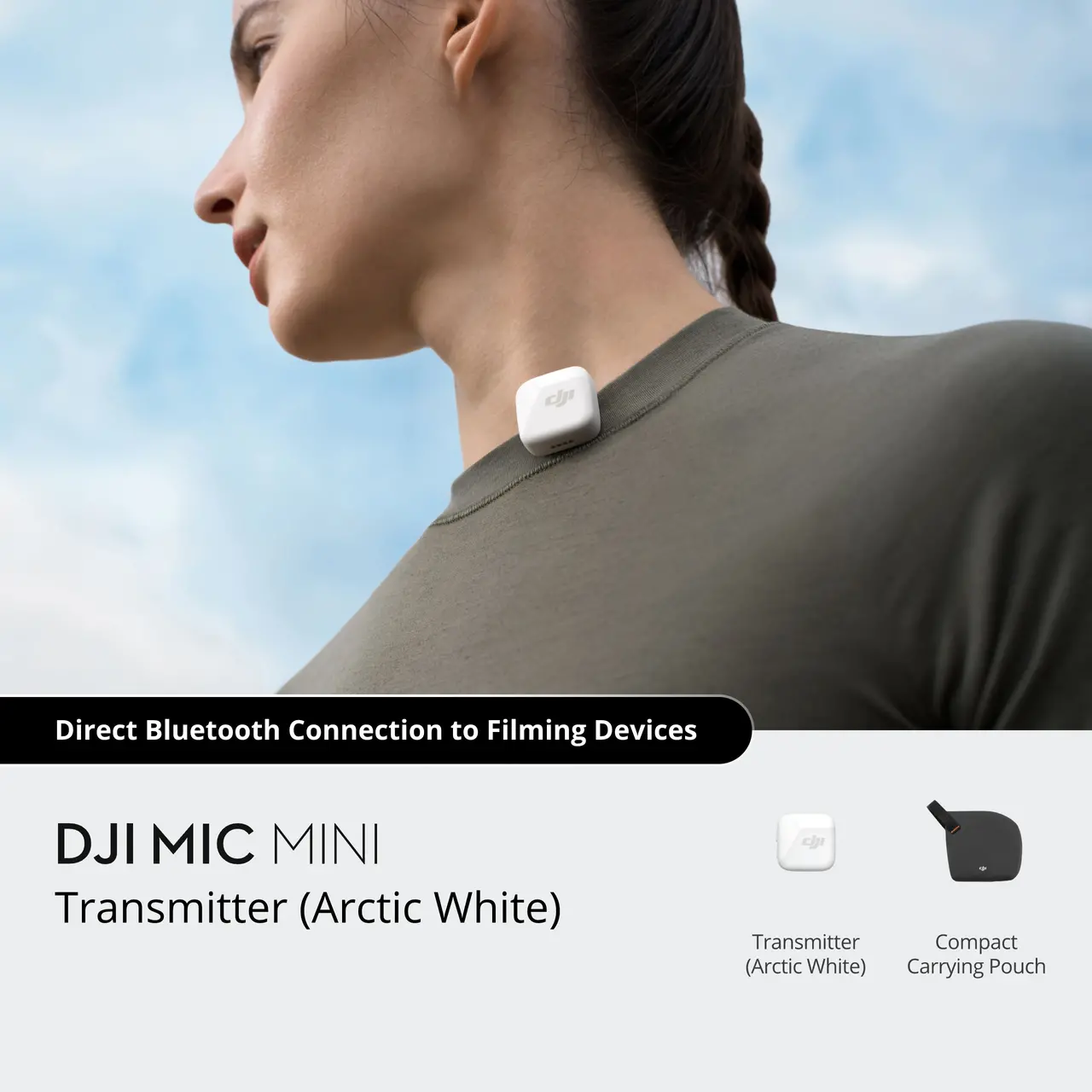 DJI Mic Mini Transmitter (Arctic White) - Afbeelding 3