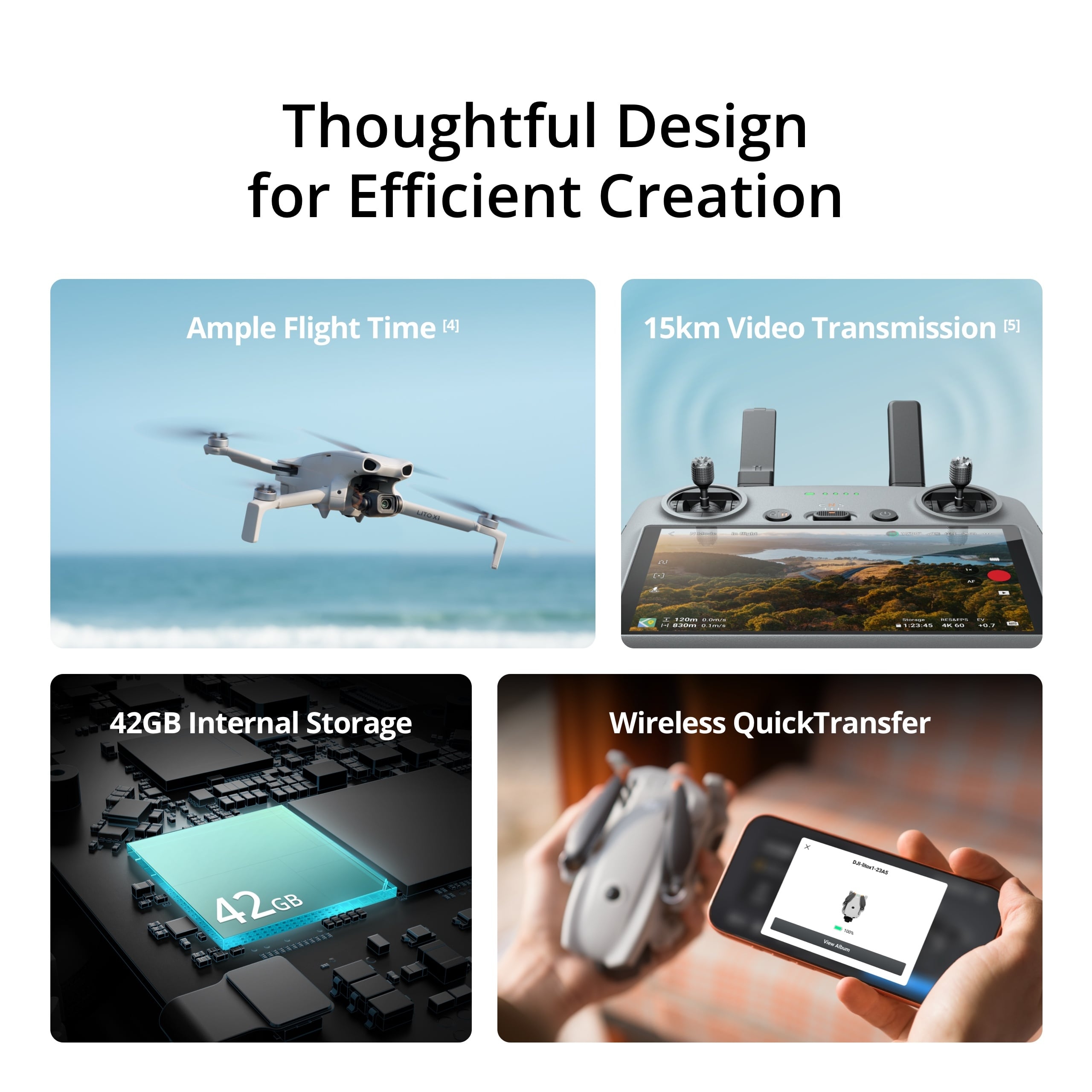 DJI Lito X1 - Fly More Combo - including RC-N3 Remote Controller Product (RC151)